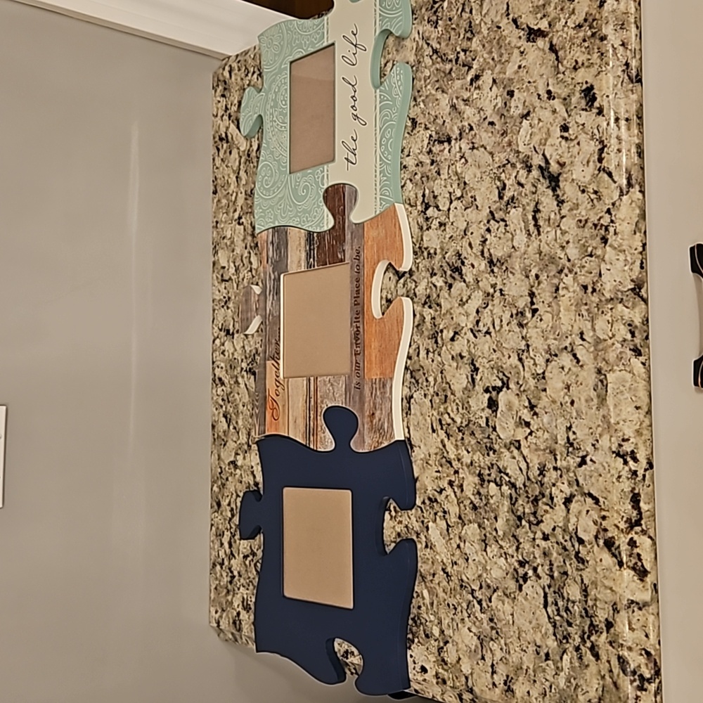 3 piece set of puzzle piece frames